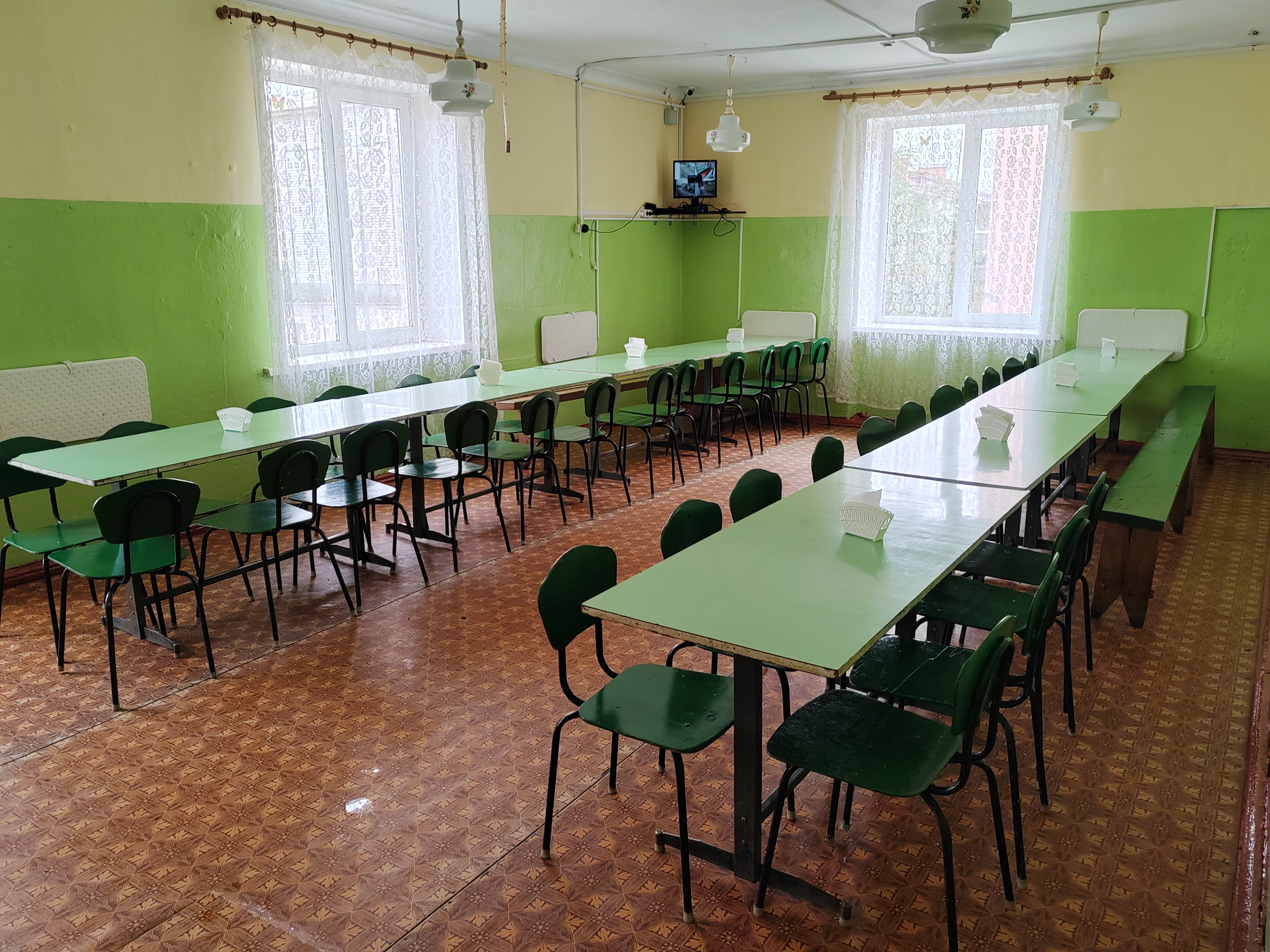 Школьная столовая.